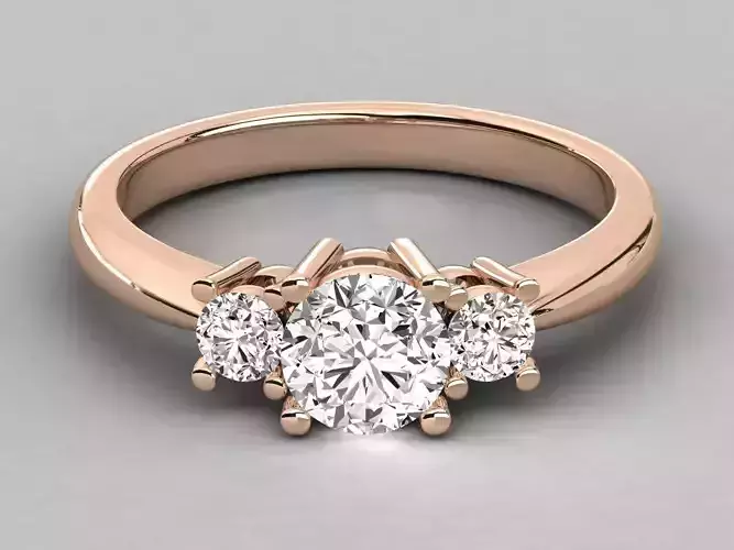 Women solitaire ring 3dm stl render detail  3D print model