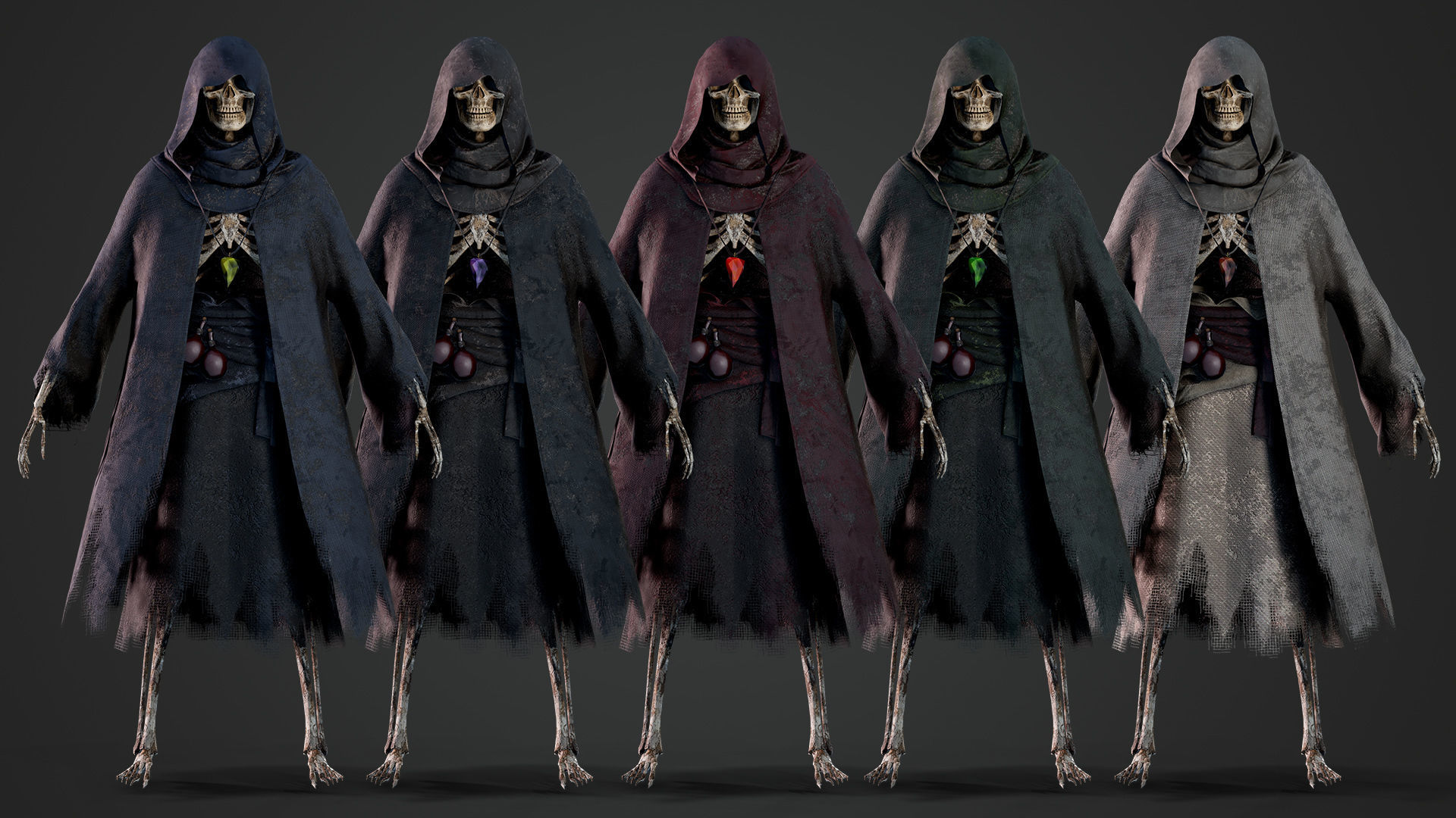Skeleton Mage - Game Ready Low-poly 3D model_4