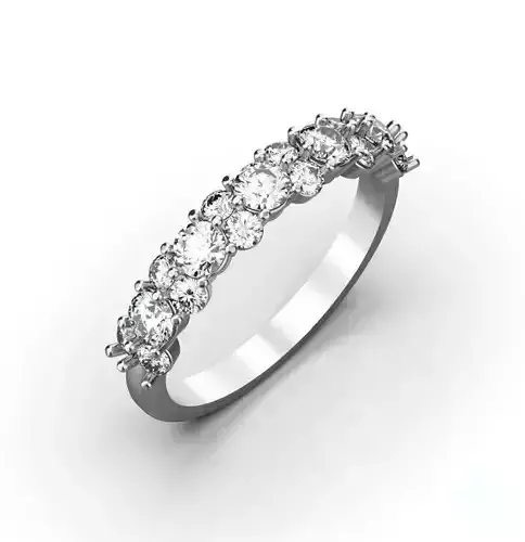 Half eternity diamond ring