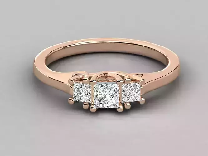 Women solitaire ring 3dm stl render detail  3D print model