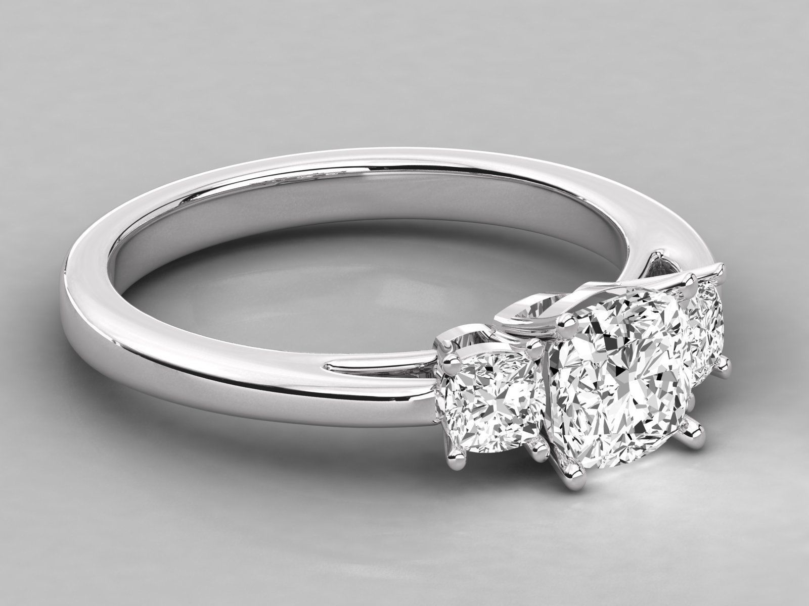 Women solitaire ring 3dm stl render detail 3D print model_4