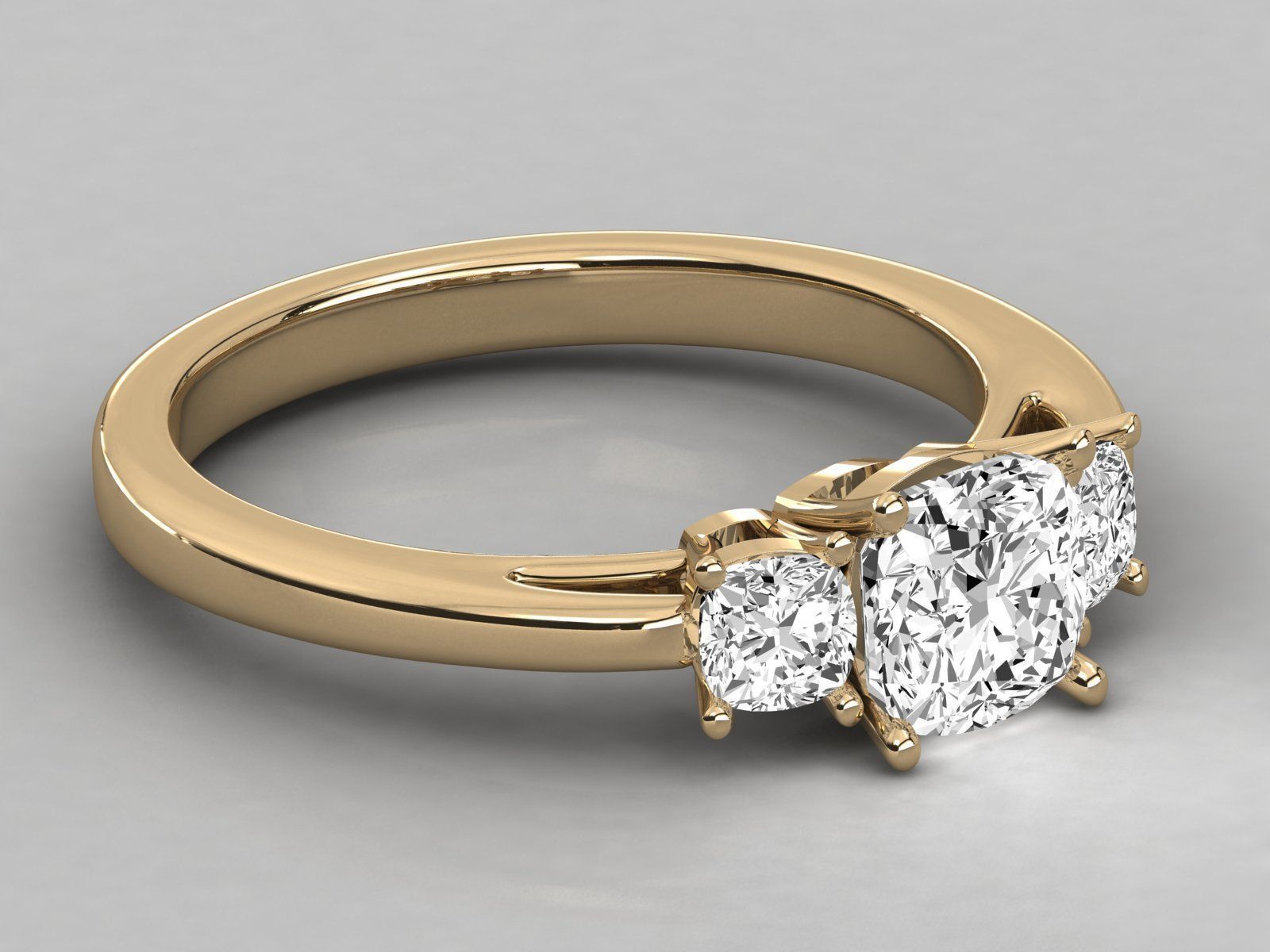 Women solitaire ring 3dm stl render detail 3D print model_8