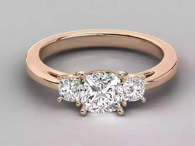 Women solitaire ring 3dm stl render detail  3D print model