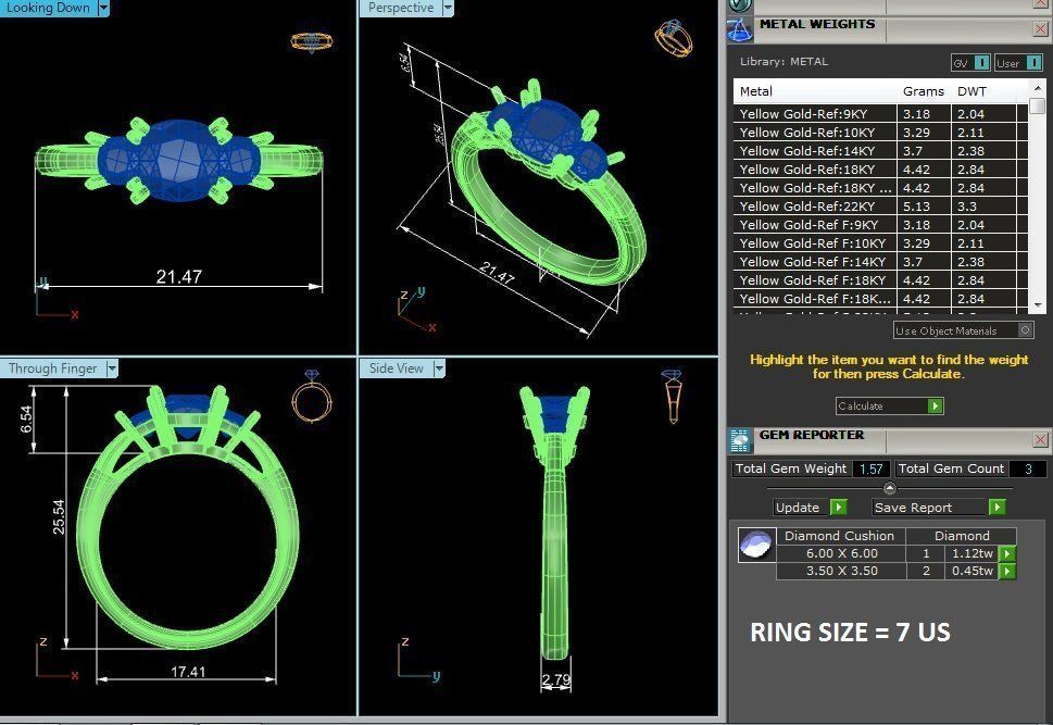 Women solitaire ring 3dm stl render detail 3D print model_2
