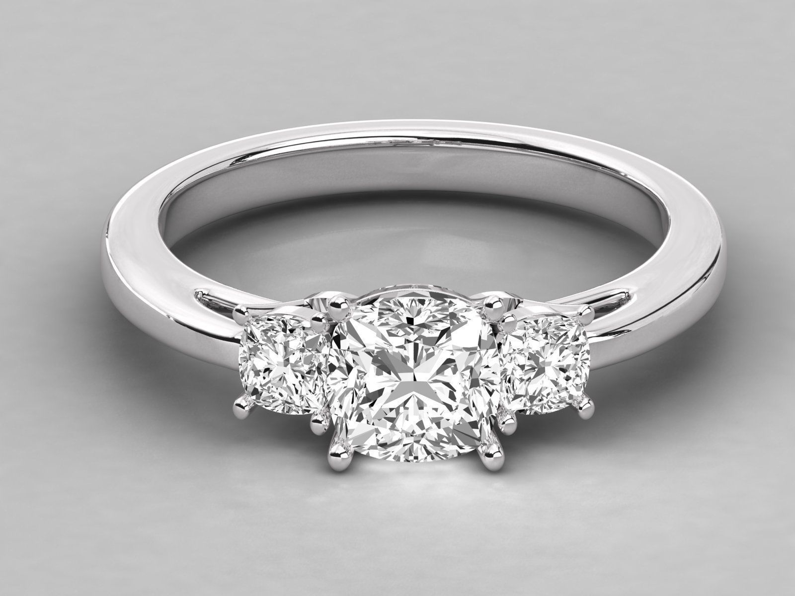 Women solitaire ring 3dm stl render detail 3D print model_7
