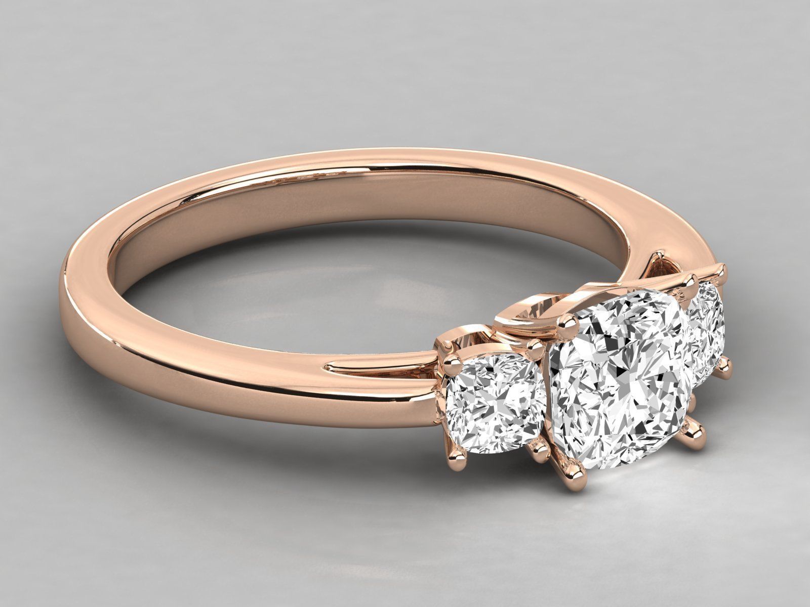 Women solitaire ring 3dm stl render detail 3D print model_1