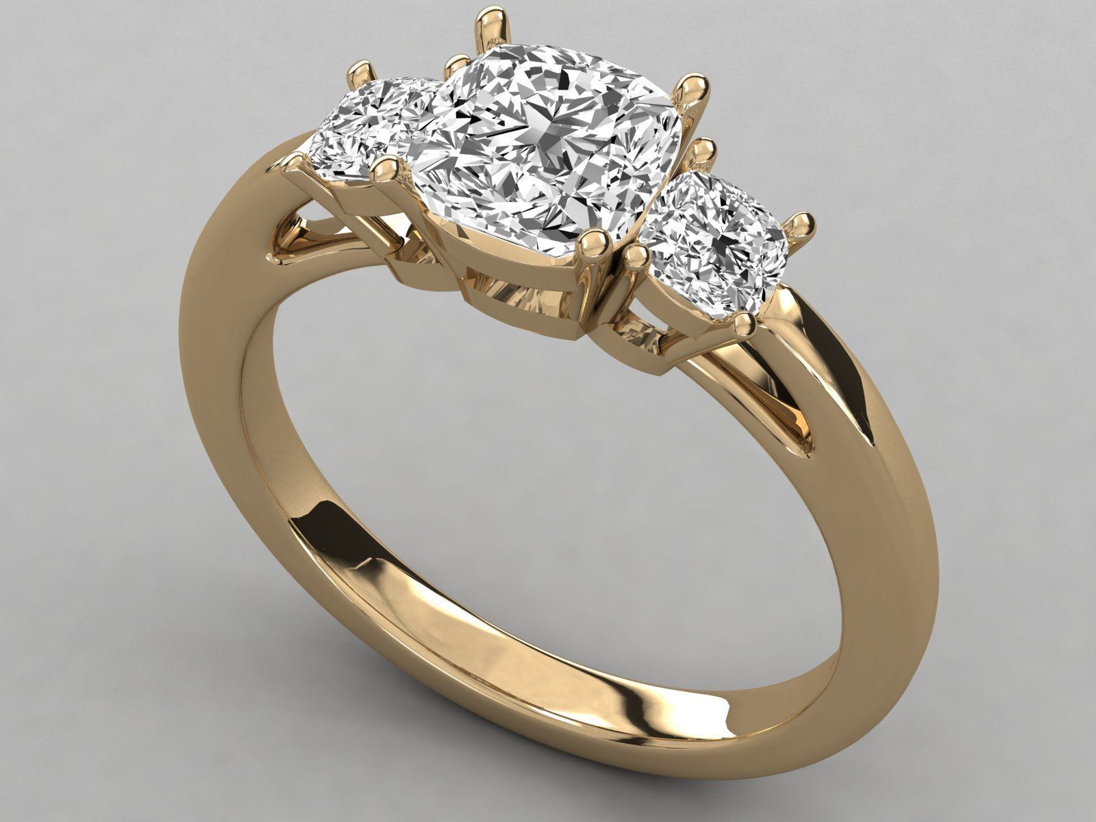 Women solitaire ring 3dm stl render detail 3D print model_9