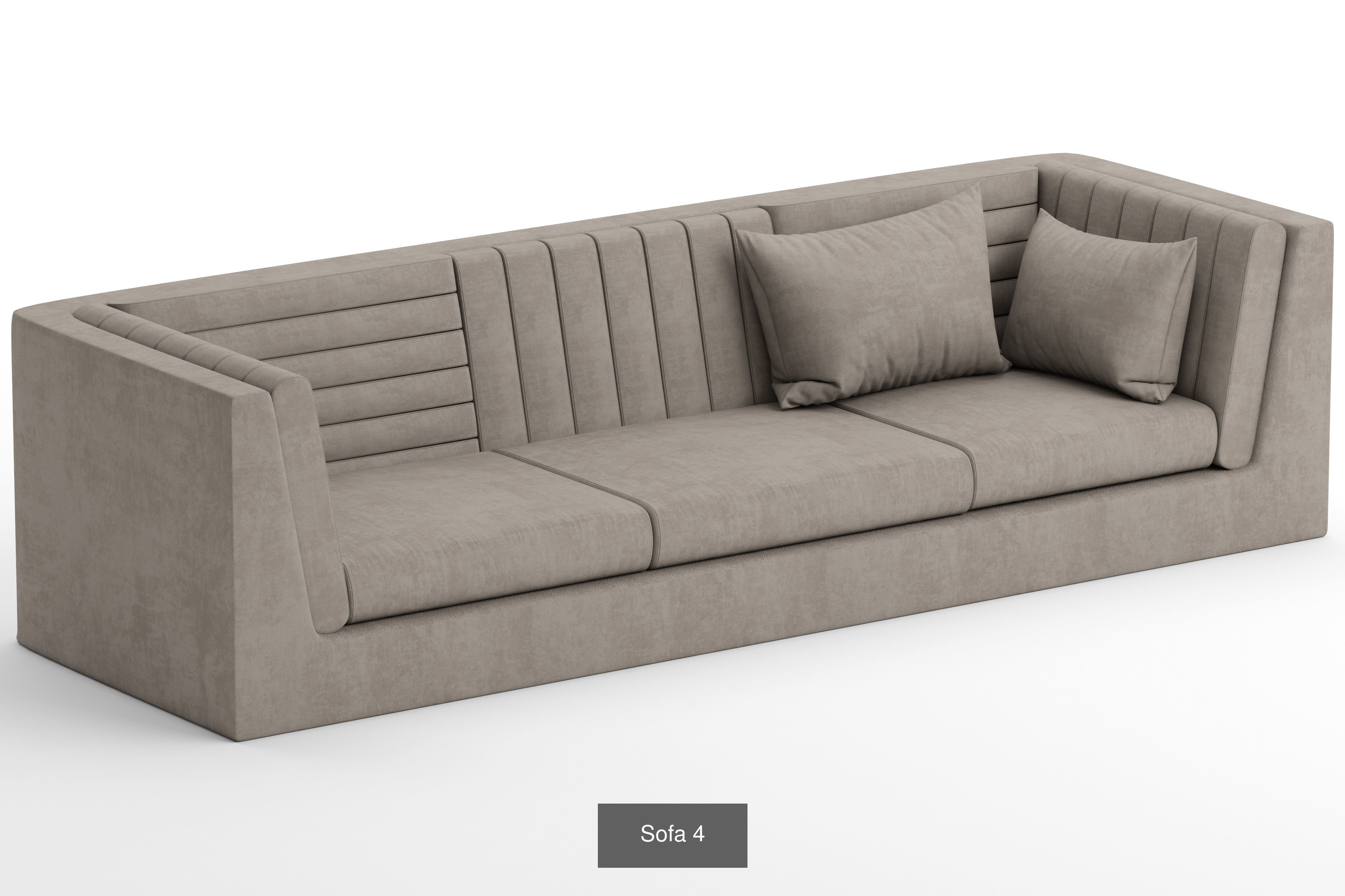 Sofas sofa with pillows 3D Model Collection_4