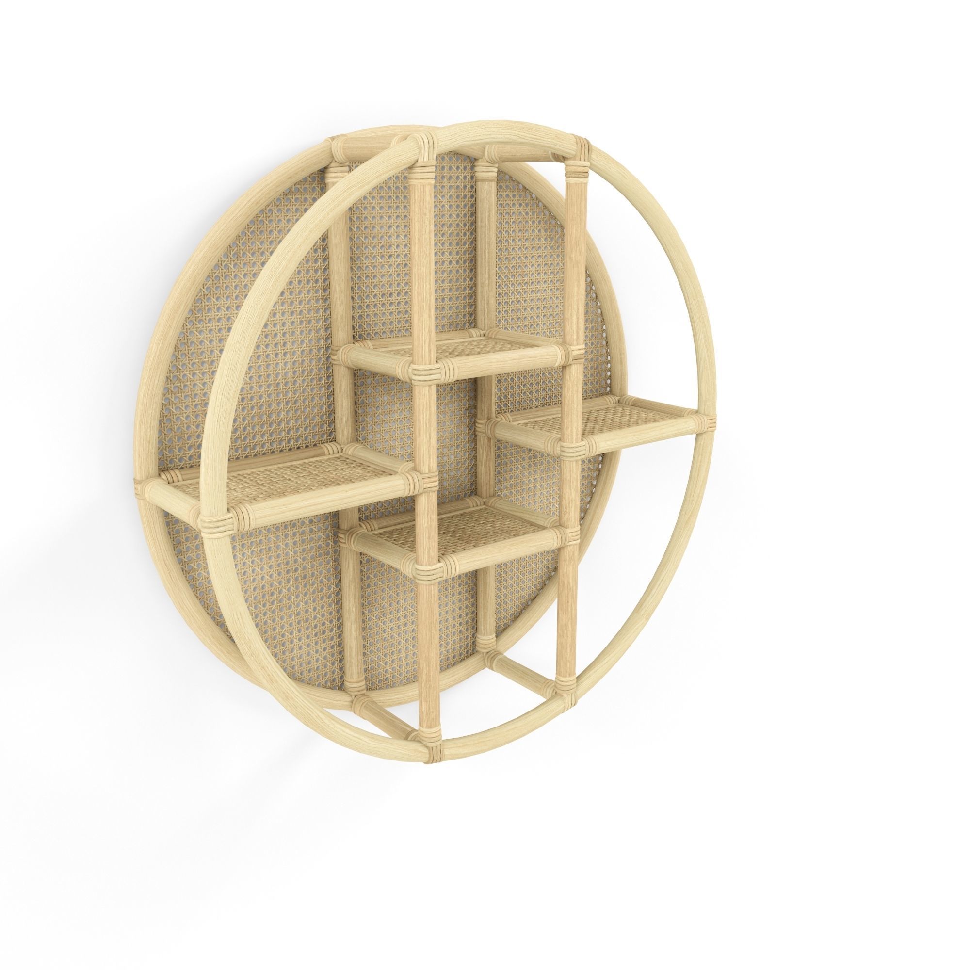 Latitude Wall Shelf Natural 3D model_2