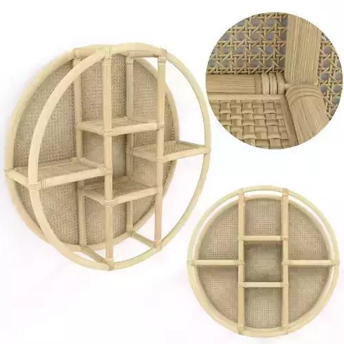 Latitude Wall Shelf Natural 3D model