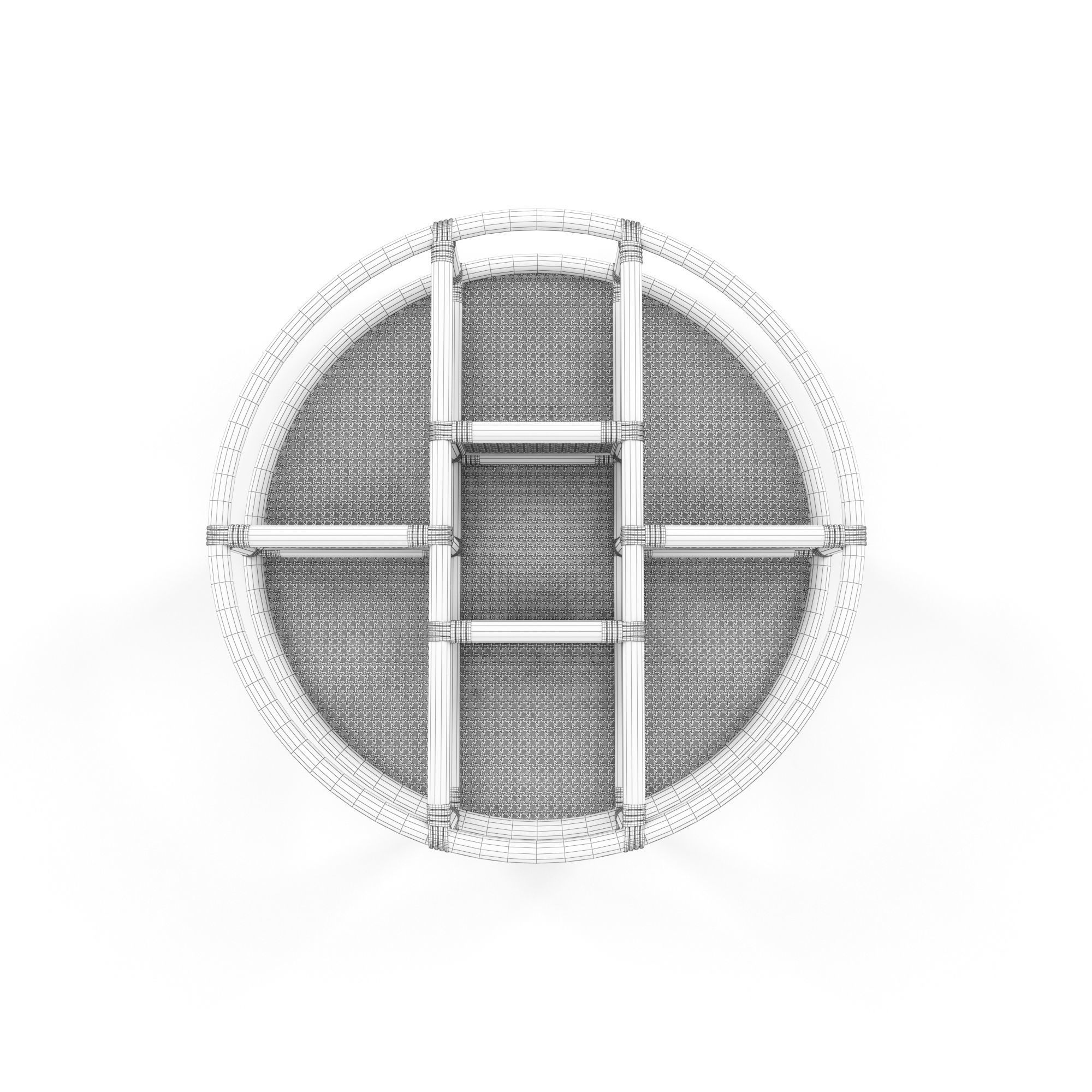 Latitude Wall Shelf Natural 3D model_4