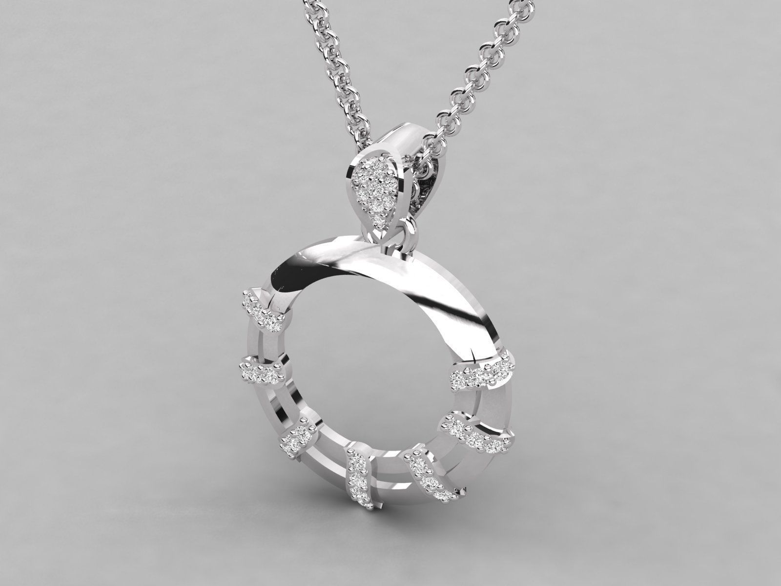 Women pendant 3dm stl render detail 3D print model_4