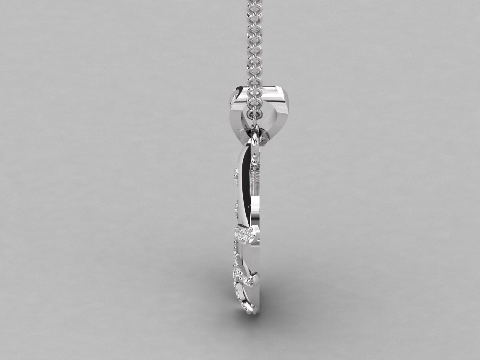 Women pendant 3dm stl render detail 3D print model_5