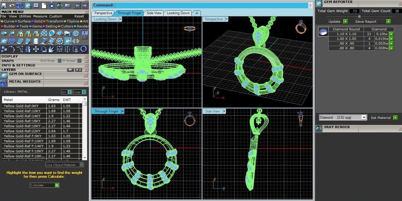 Women pendant 3dm stl render detail 3D print model_10