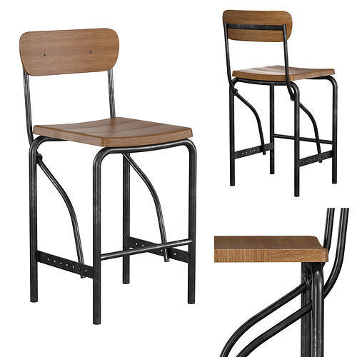 SOLENE BAR STOOL 3D model