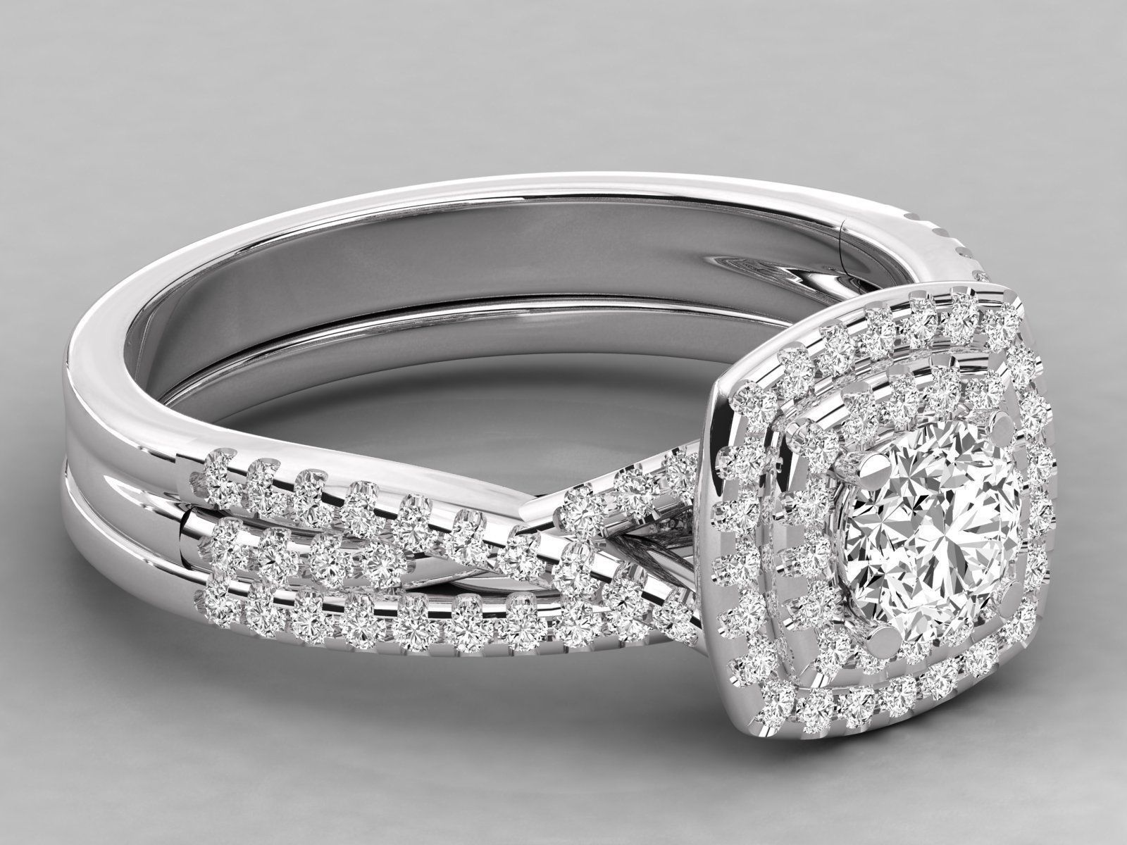 Women solitaire ring 3dm stl render detail 3D print model_4