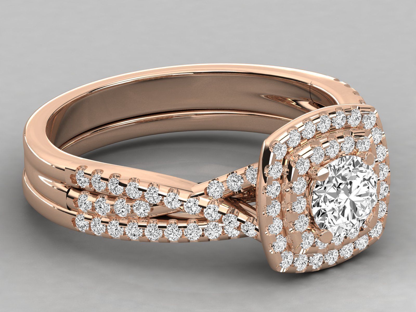 Women solitaire ring 3dm stl render detail 3D print model_2