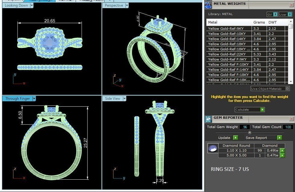 Women solitaire ring 3dm stl render detail 3D print model_1