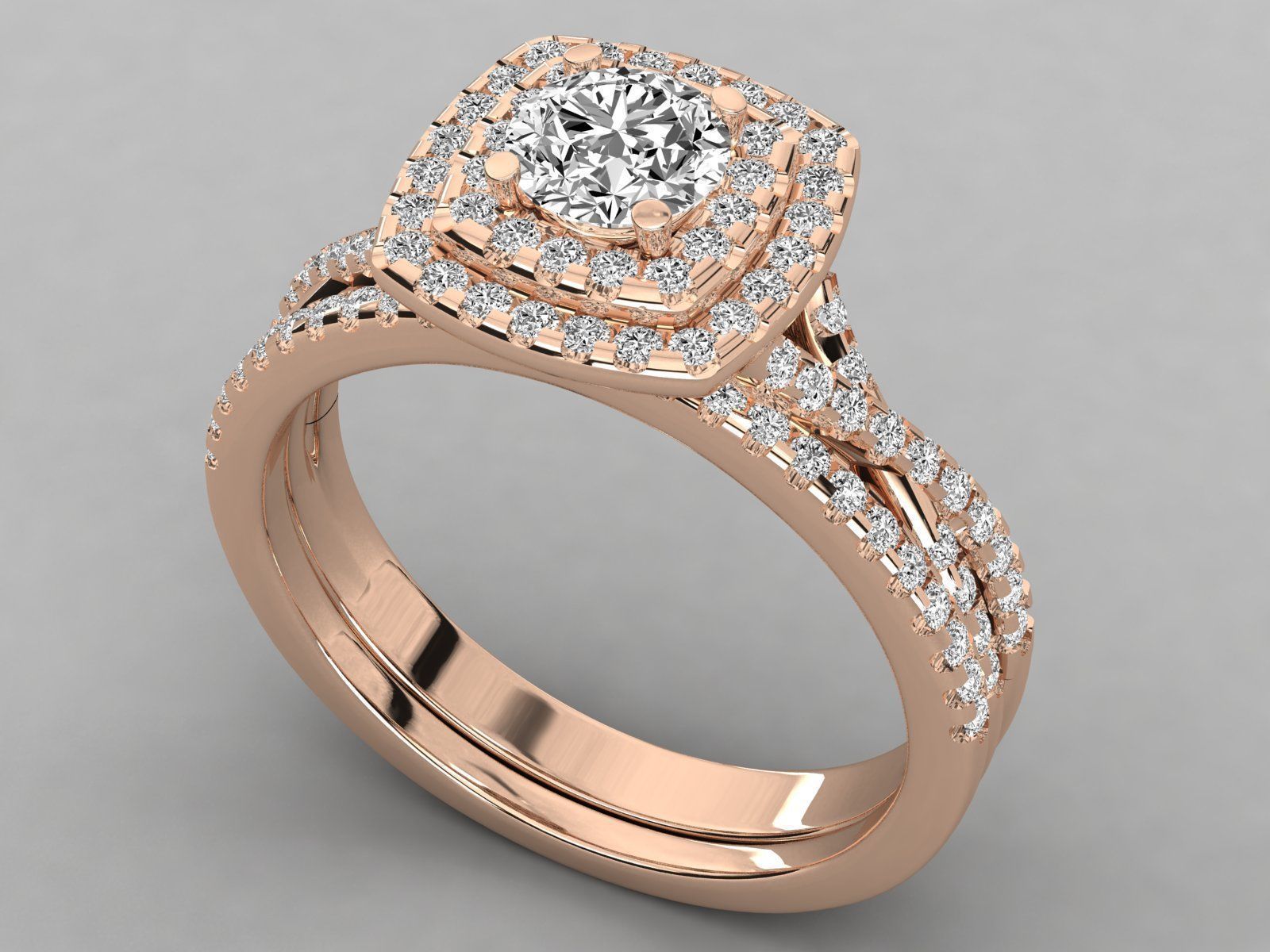 Women solitaire ring 3dm stl render detail 3D print model_3