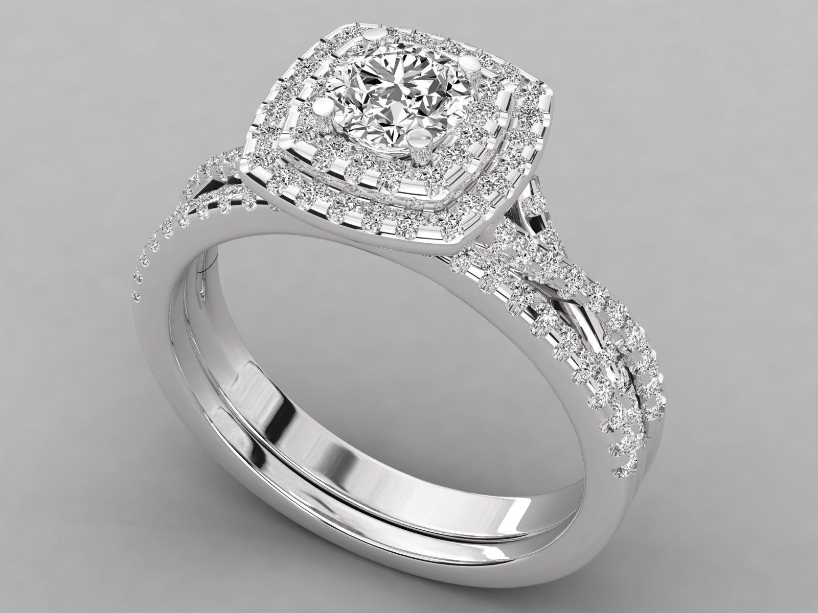 Women solitaire ring 3dm stl render detail 3D print model_6