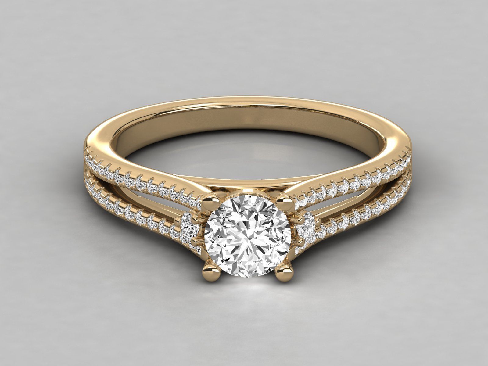Women solitaire ring 3dm stl render detail 3D print model_9