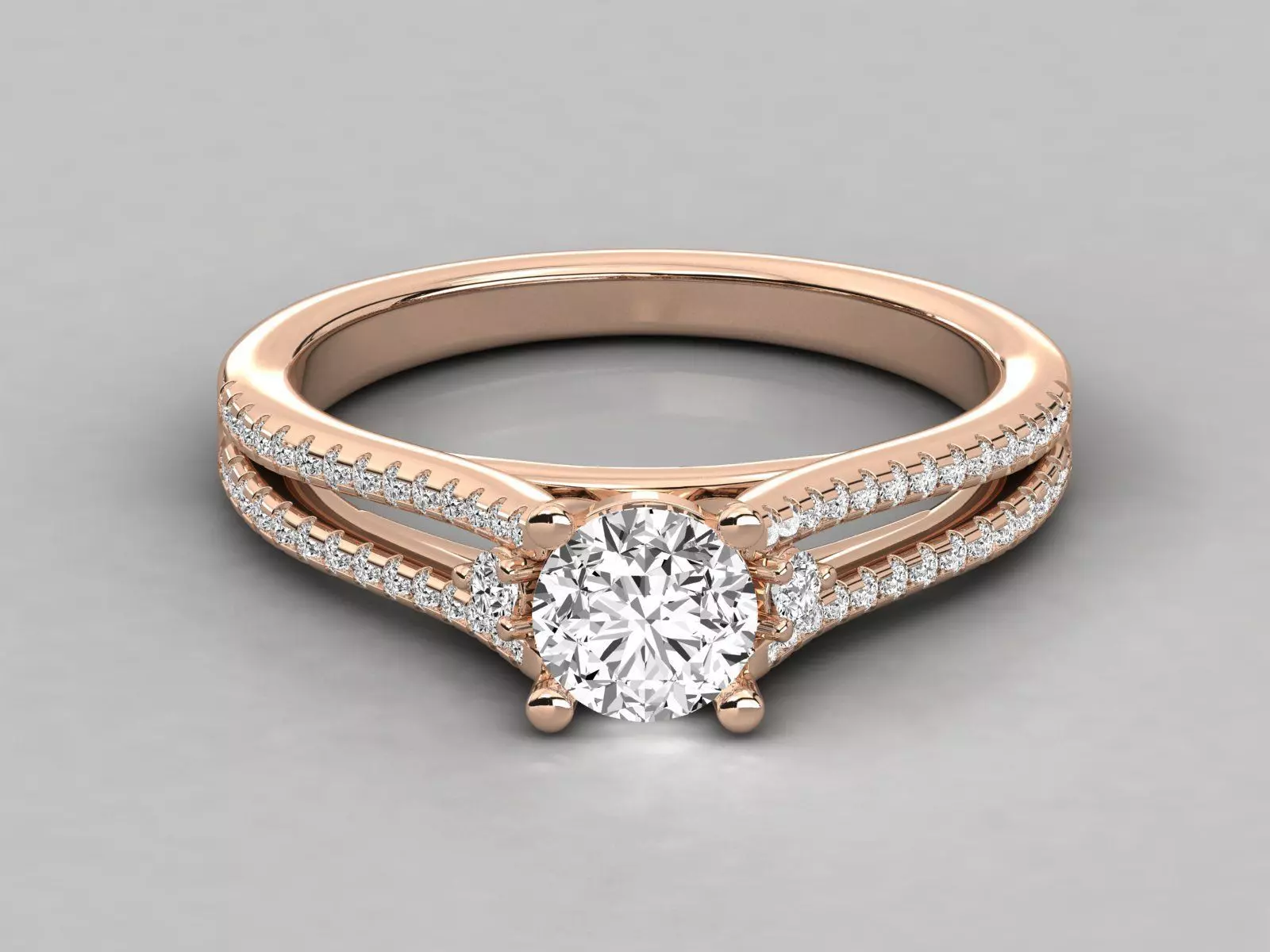 Women solitaire ring 3dm stl render detail 3D print model_0