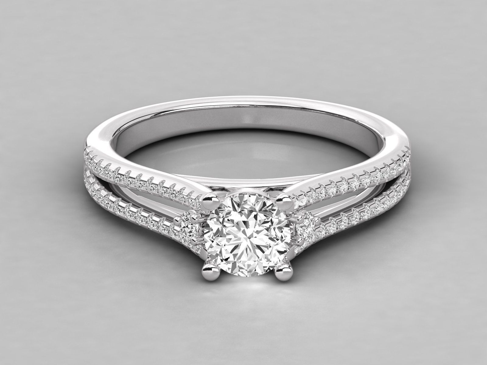 Women solitaire ring 3dm stl render detail 3D print model_6
