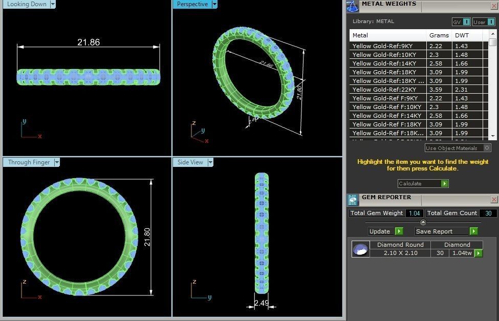 Women ring 3dm stl render detail  3D print model_1