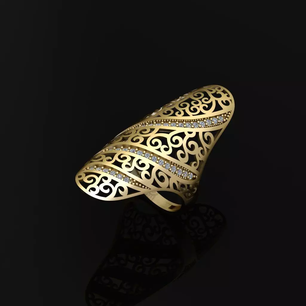 Ring - Gold - Silver 3D print model_0