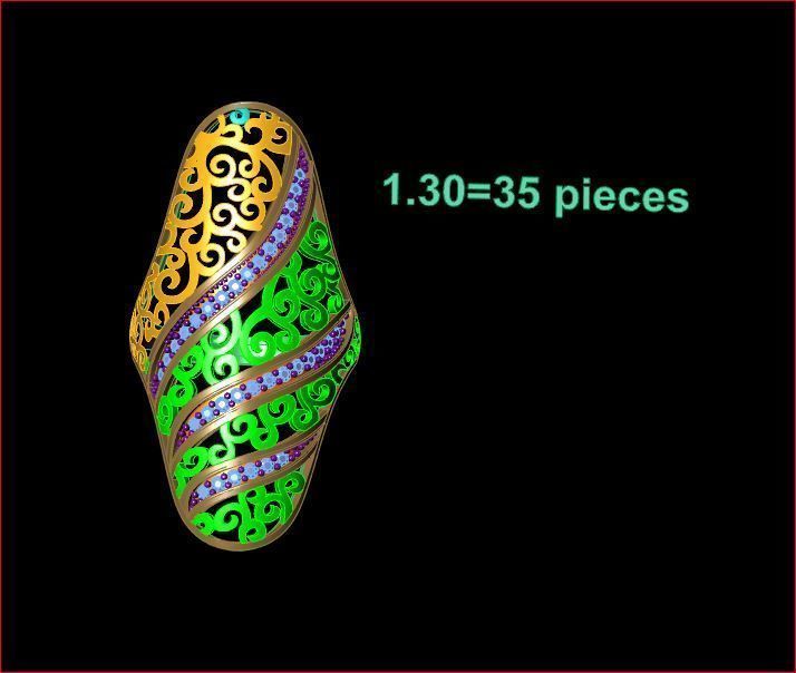 Ring - Gold - Silver 3D print model_5