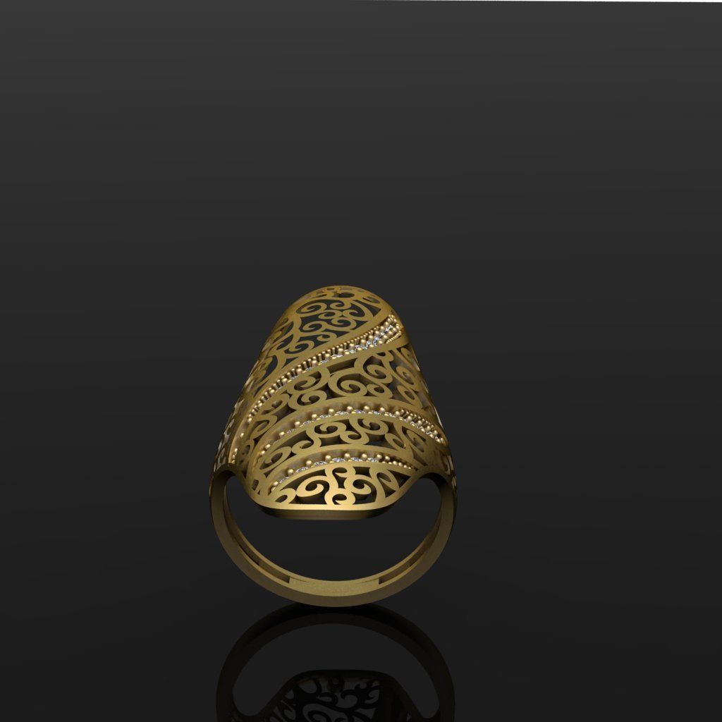 Ring - Gold - Silver 3D print model_3