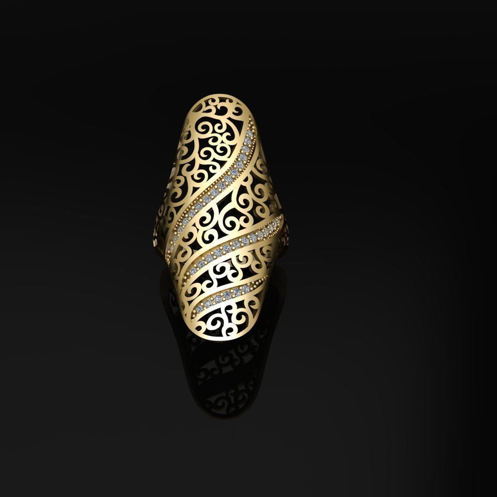 Ring - Gold - Silver 3D print model_1