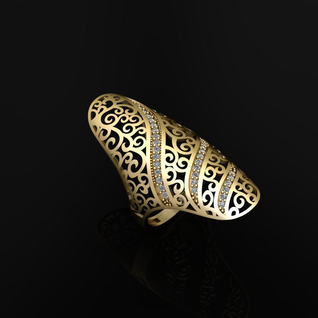 Ring - Gold - Silver 3D print model_2