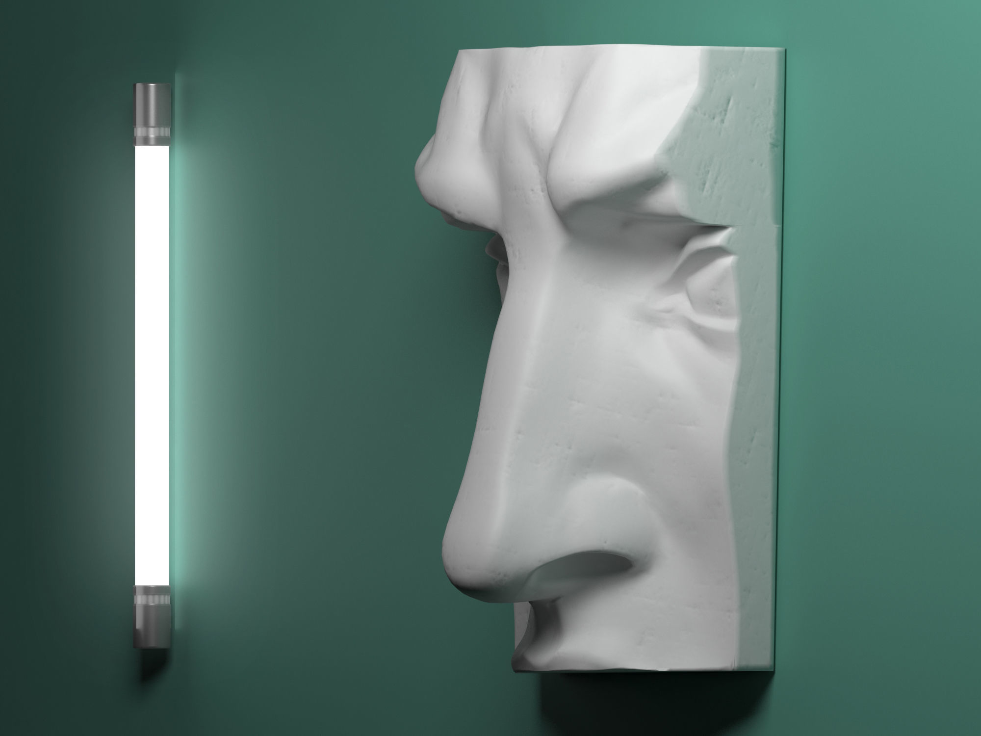 Nose of the David - gypsum statur 3D model_1