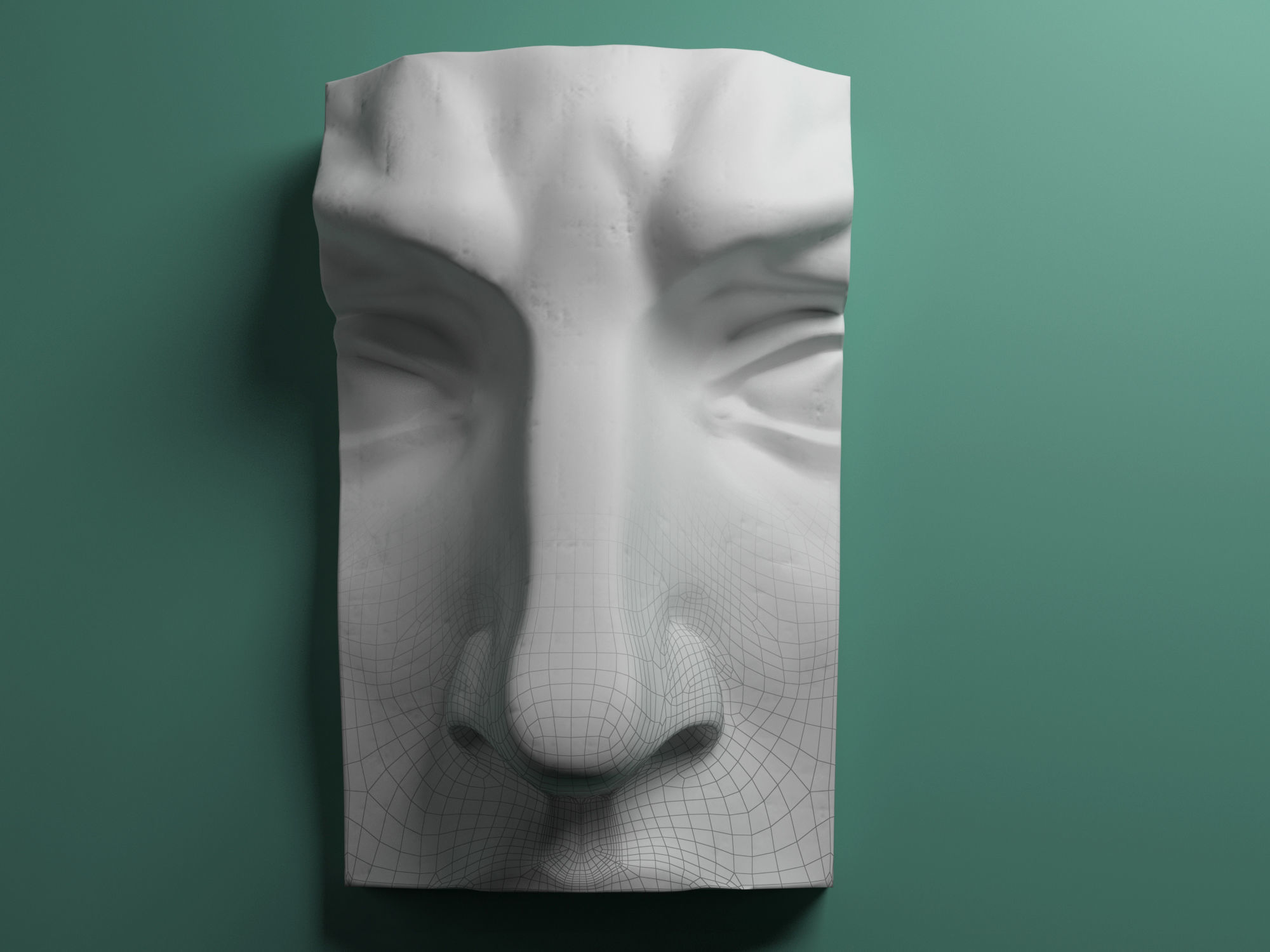 Nose of the David - gypsum statur 3D model_4