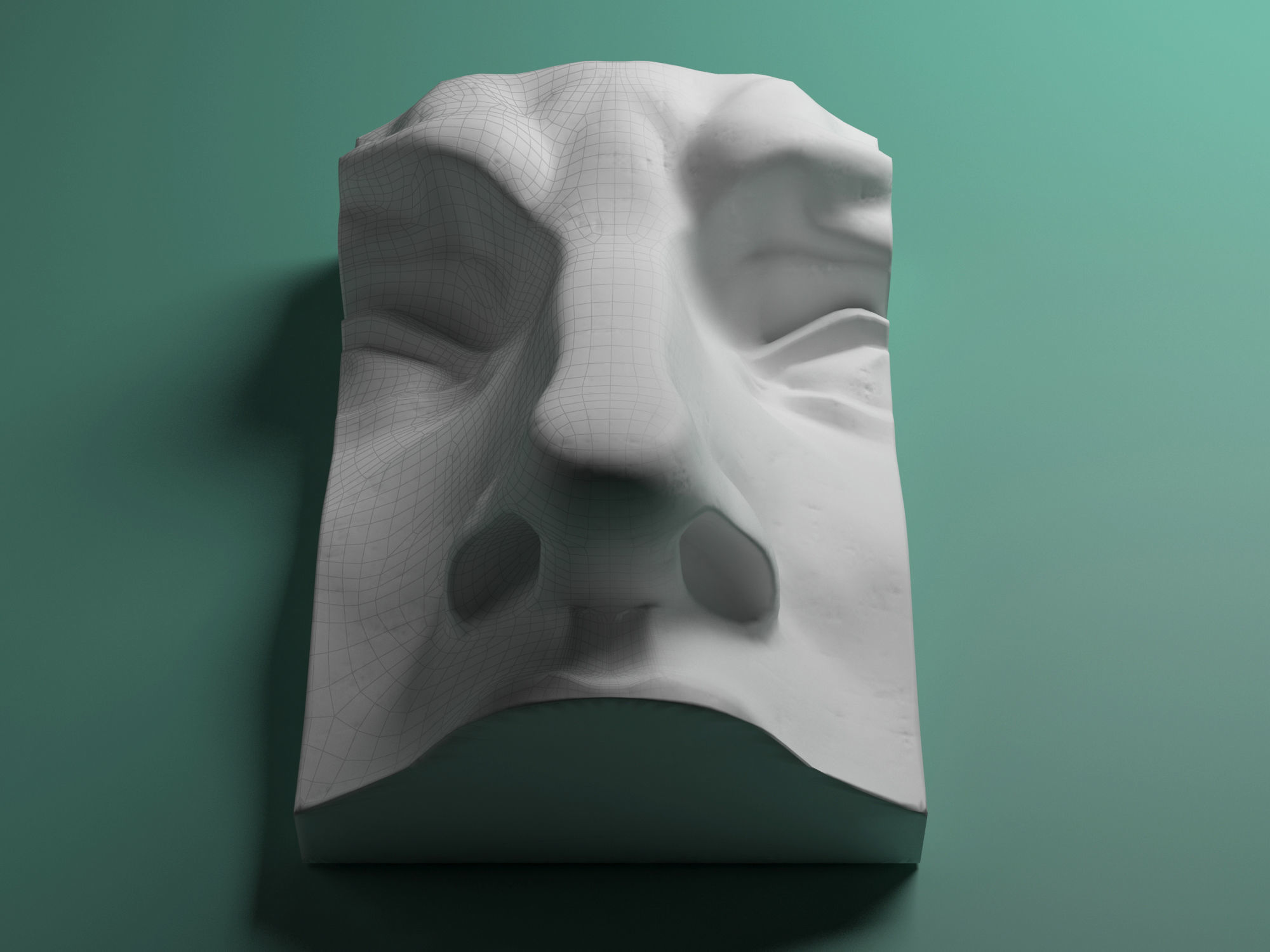 Nose of the David - gypsum statur 3D model_3