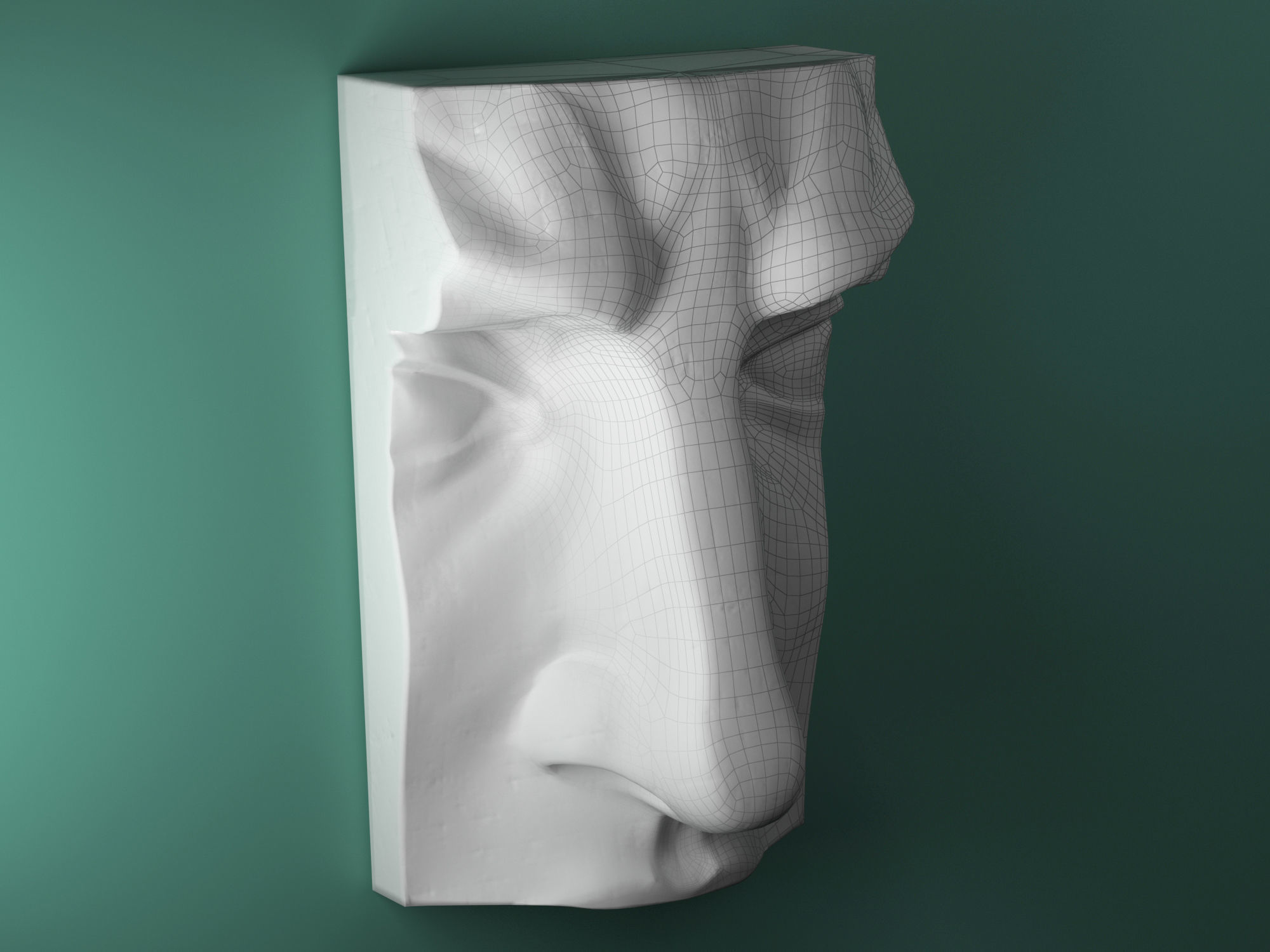 Nose of the David - gypsum statur 3D model_2