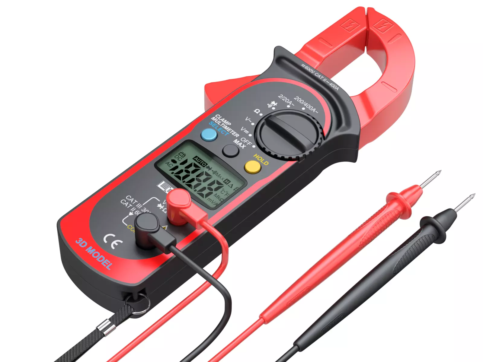 Digital Clamp Meter 3D model_0