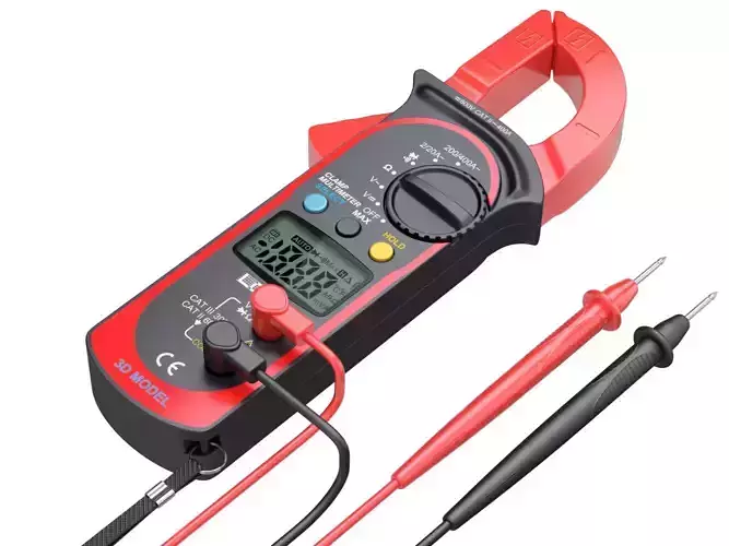Digital Clamp Meter 3D model