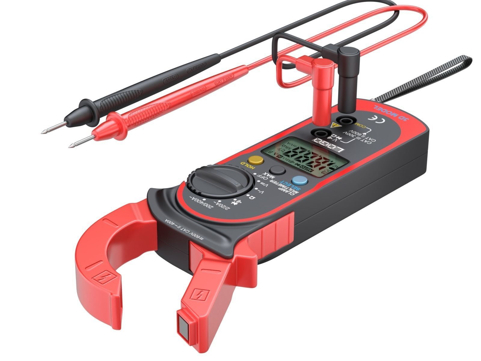 Digital Clamp Meter 3D model_2