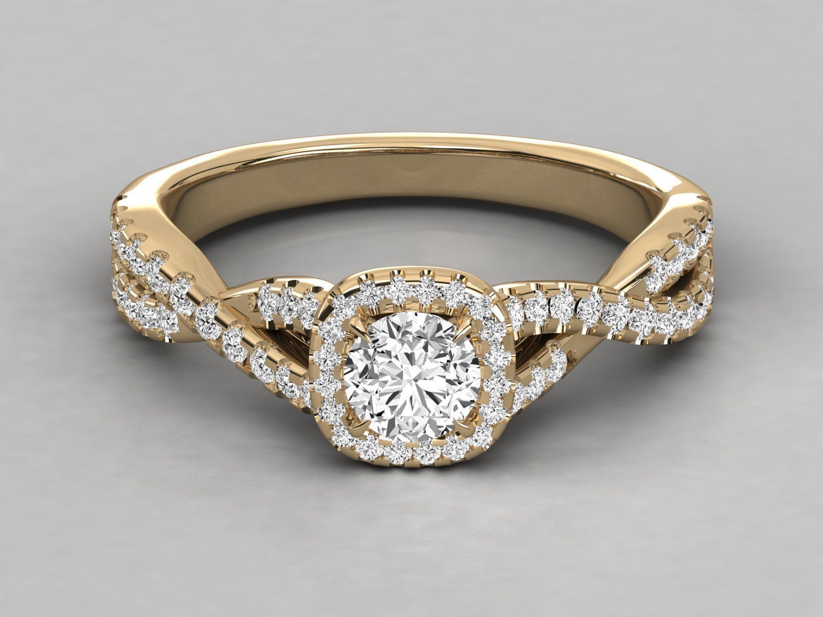 Women solitaire ring 3dm stl render detail  3D print model_10