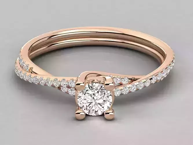 Women solitaire ring 3dm stl render detail  3D print model