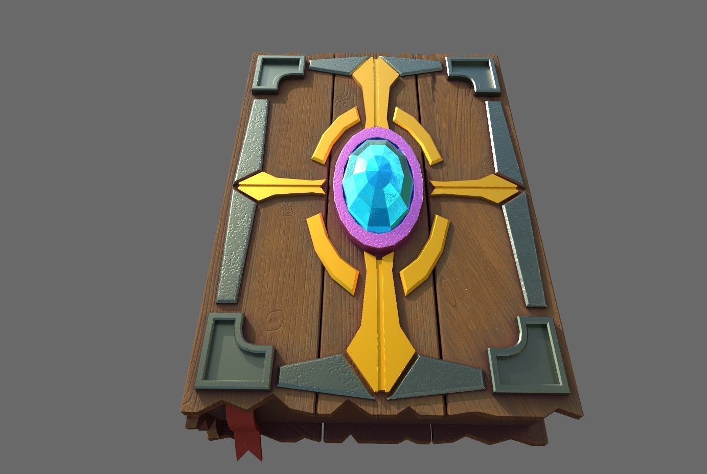 Books stylized Low-poly 3D model_17