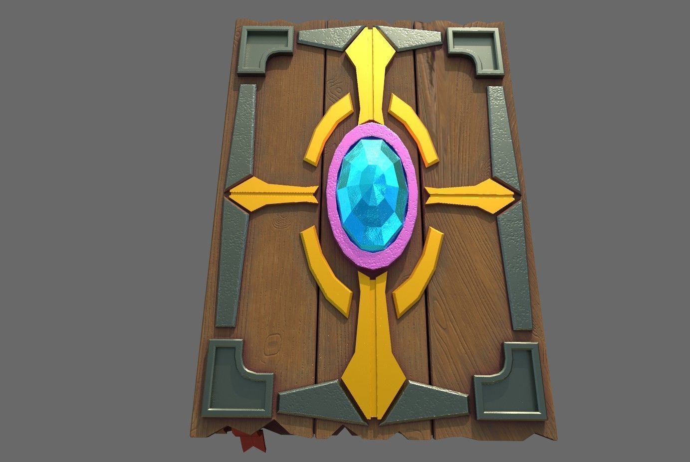 Books stylized Low-poly 3D model_9