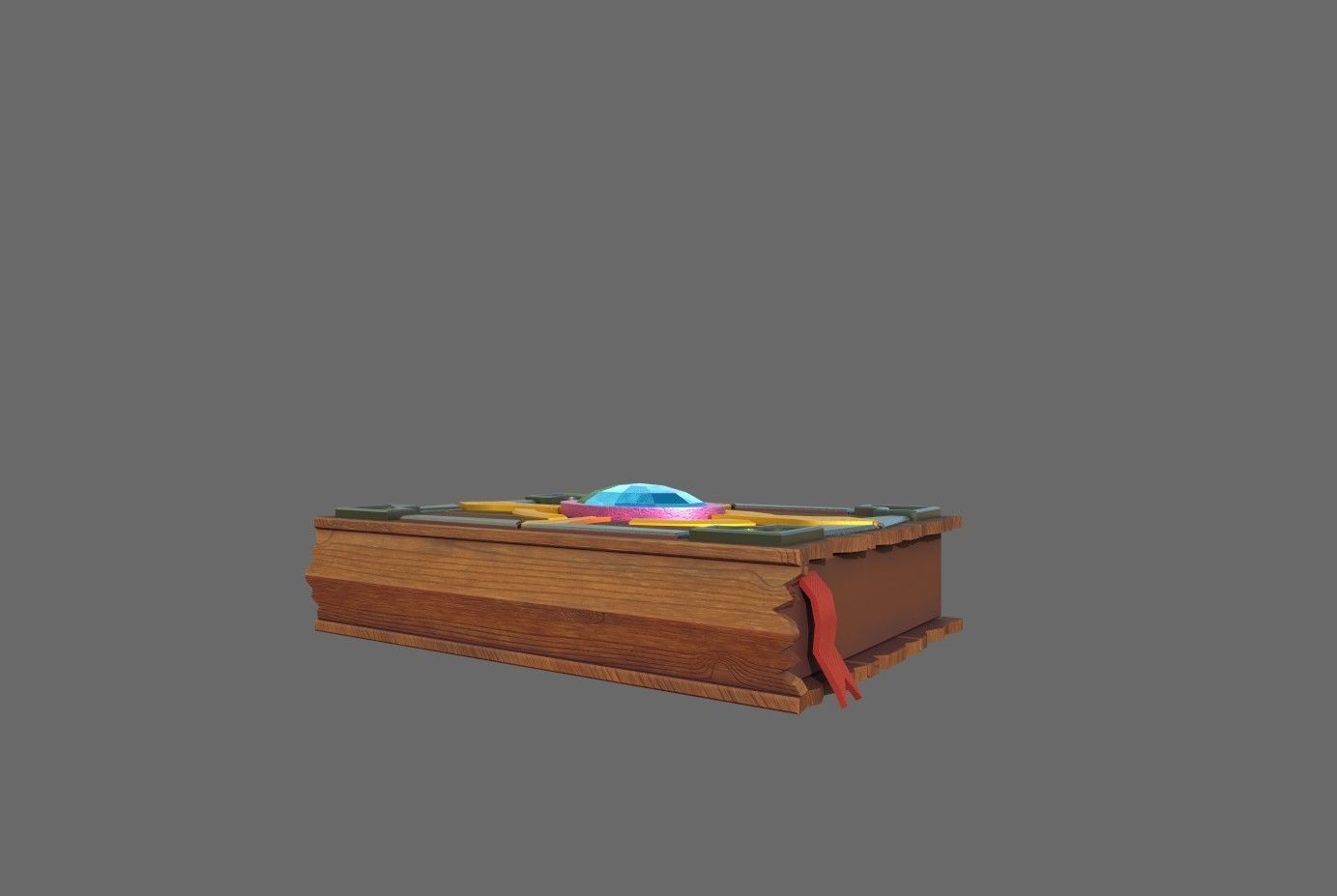 Books stylized Low-poly 3D model_3