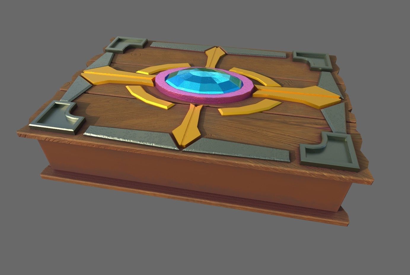 Books stylized Low-poly 3D model_14