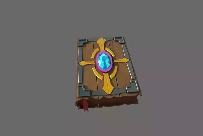 Books stylized Low-poly 3D model