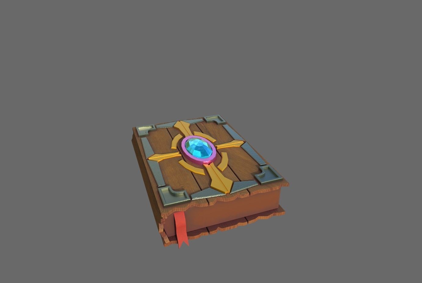 Books stylized Low-poly 3D model_2