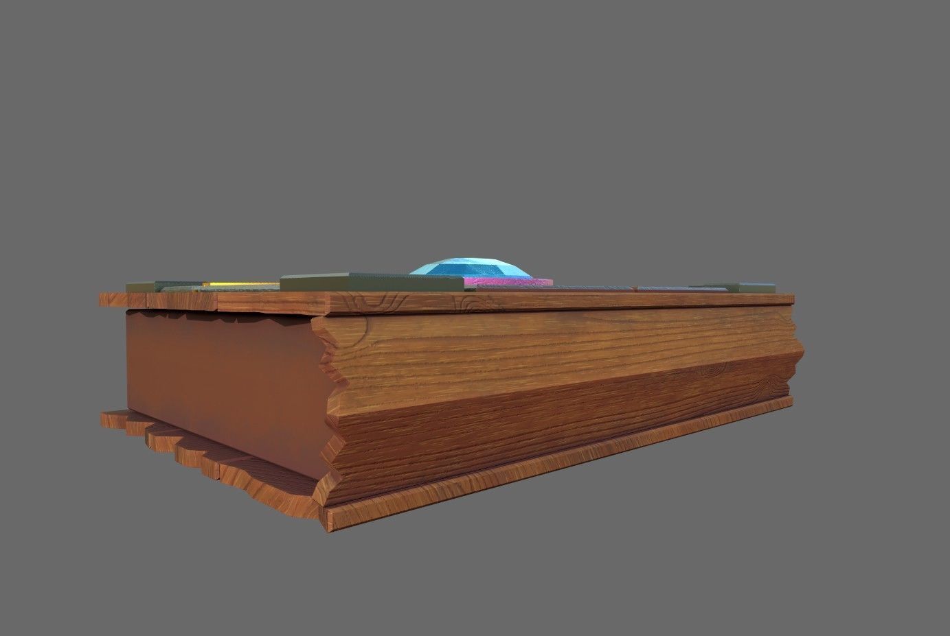 Books stylized Low-poly 3D model_10