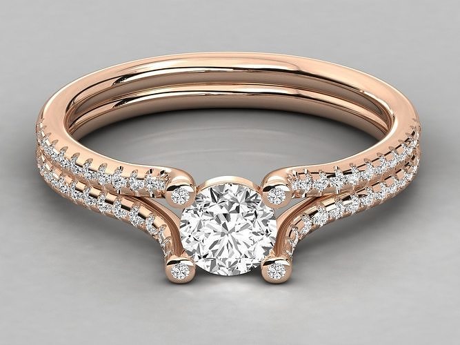 Women solitaire ring 3dm stl render detail  3D print model